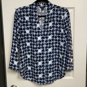 Ann Taylor 3-quarter sleeve print blouse